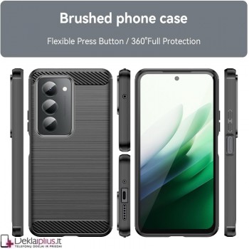Carbon guminis dėklas - juodas (Xiaomi Redmi 15 4G) Carbon guminis dėklas - juodas (Xiaomi Redmi 15 4G)